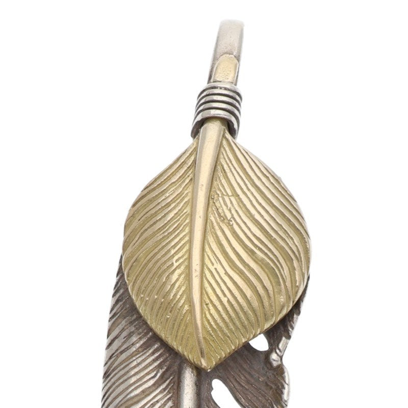 TADY & KING Two-Tone Heart K18 Feather Right Pendant Size L