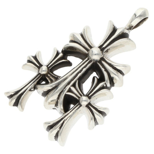Chrome Hearts Triple Small CH Cross 925 Silver Size ONE SIZE