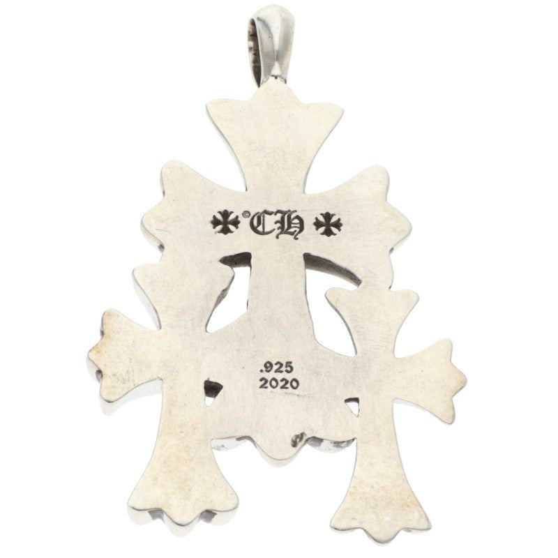 Chrome Hearts Triple Small CH Cross 925 Silver Size ONE SIZE