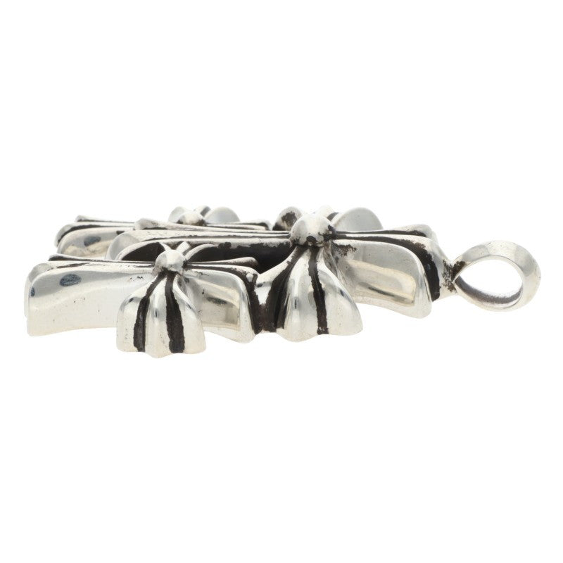 Chrome Hearts Triple Small CH Cross 925 Silver Size ONE SIZE