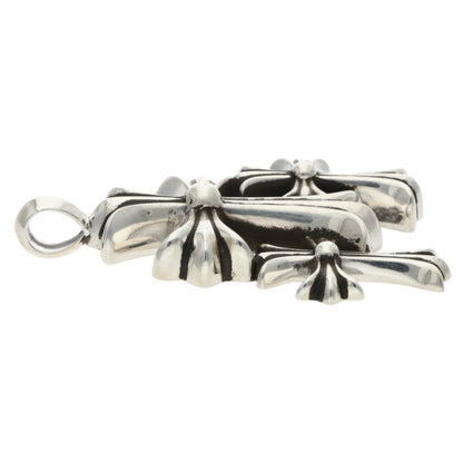 Chrome Hearts Triple Small CH Cross 925 Silver Size ONE SIZE
