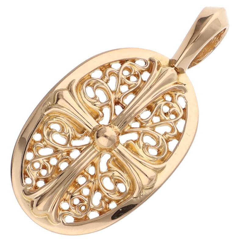 Chrome Hearts Classic Oval Pendant 22K Gold Size ONE SIZE
