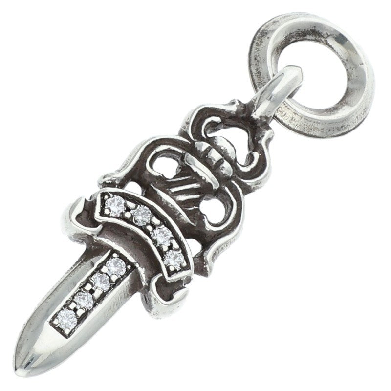 Chrome Hearts 925 Silver Pave Diamond #5 Size ONE SIZE