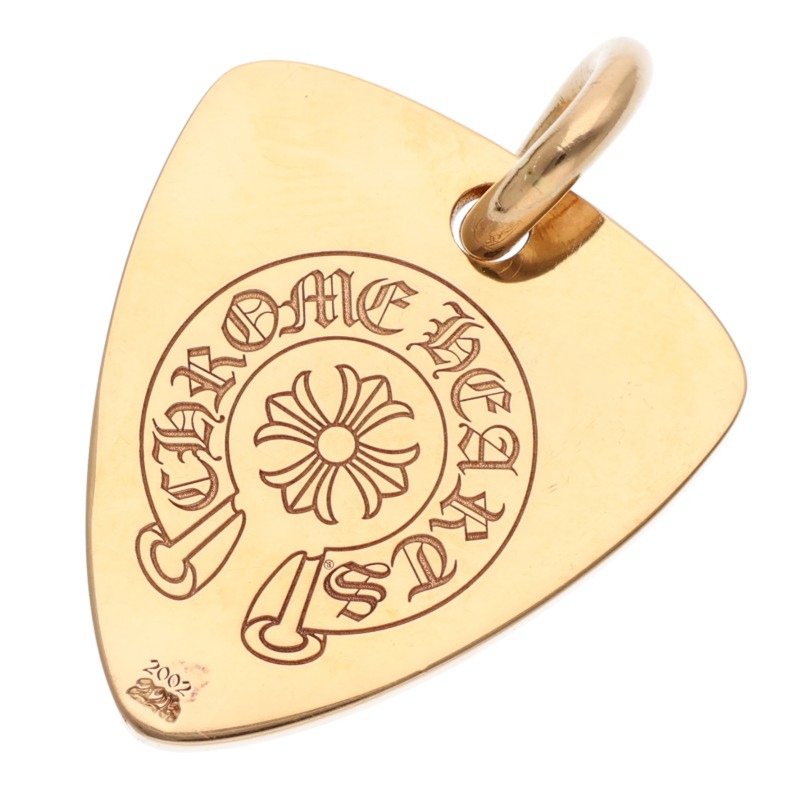 Chrome Hearts 22K Guitar Pick Pendant Yellow Size ONE SIZE