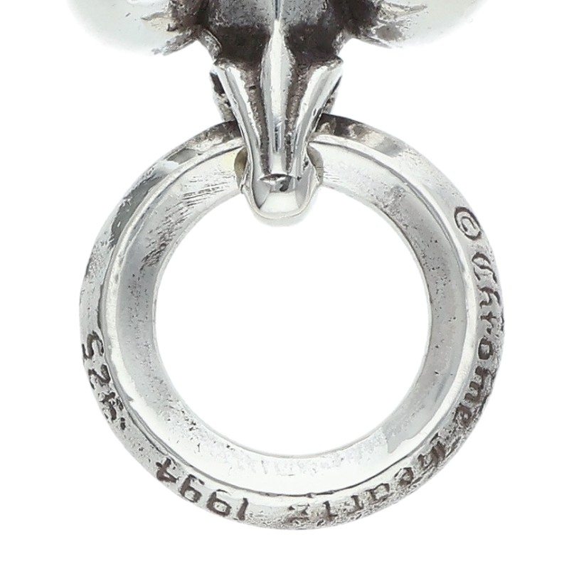 Chrome Hearts 925 BS Fleur Cross Charm Silver
