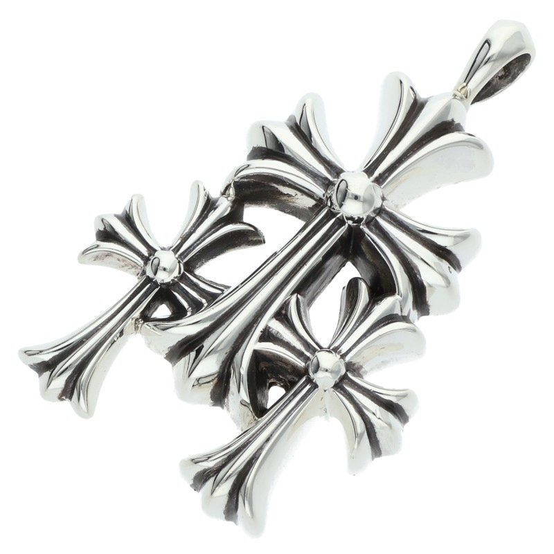 Chrome Hearts 925 Triple CH Cross Small Silver Size ONE SIZE