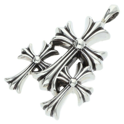 Chrome Hearts 925 Triple CH Cross Small Silver Size ONE SIZE