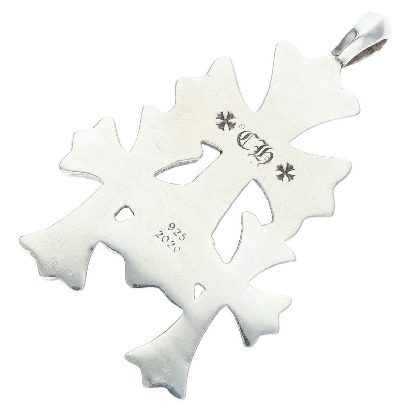 Chrome Hearts 925 Silver Triple CH Cross Small Size ONE SIZE