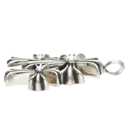 Chrome Hearts 925 Silver Triple CH Cross Small Size ONE SIZE