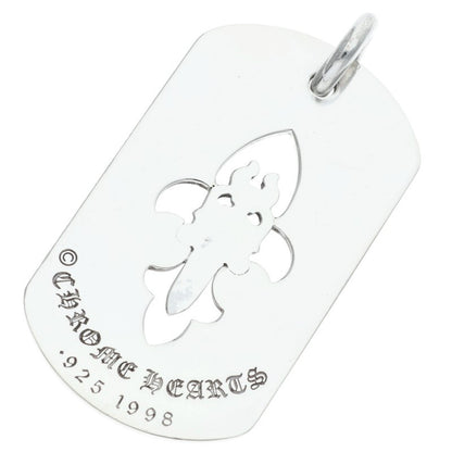 Chrome Hearts Large Flare Dagger Dog Tag Size ONE Silver