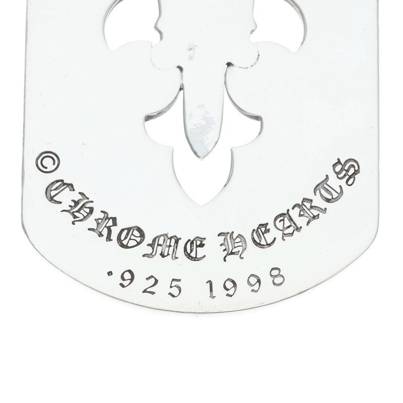 Chrome Hearts Large Flare Dagger Dog Tag Size ONE Silver