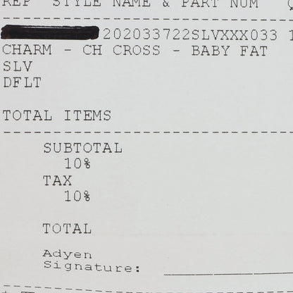Chrome Hearts Babyfat Cross Charm Silver Size ONE SIZE