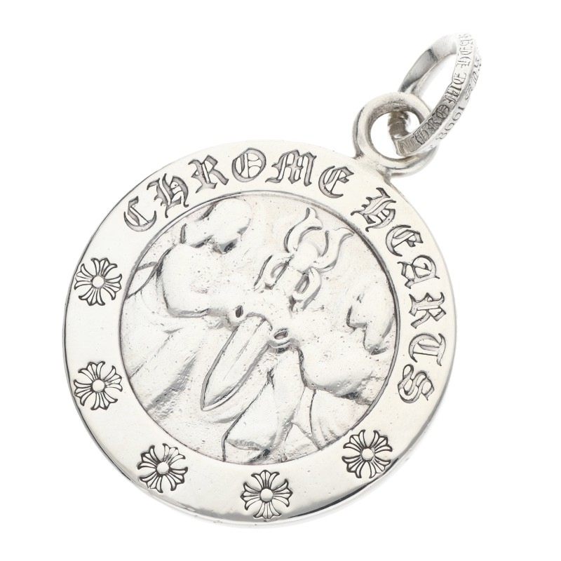 Chrome Hearts Large Angel Medal Pendant Silver Size ONE SIZE