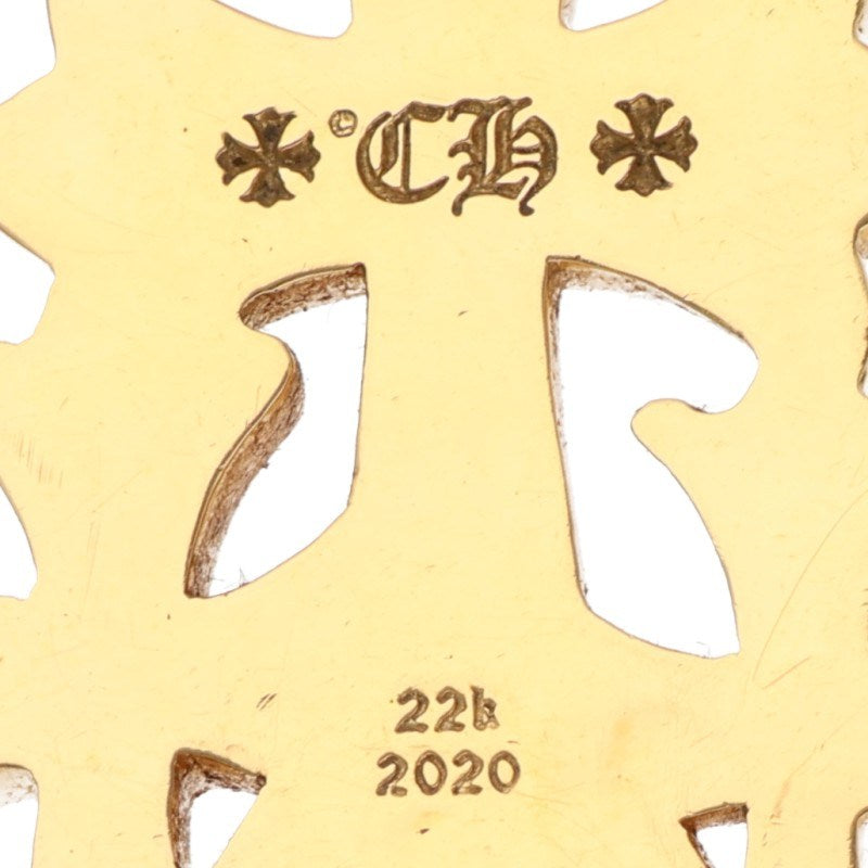 Chrome Hearts 22K Triple CH Diamond Pendant Size ONE SIZE