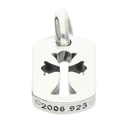 Chrome Hearts Tiny Cutout Cross Dog Tag Silver Size ONE SIZE