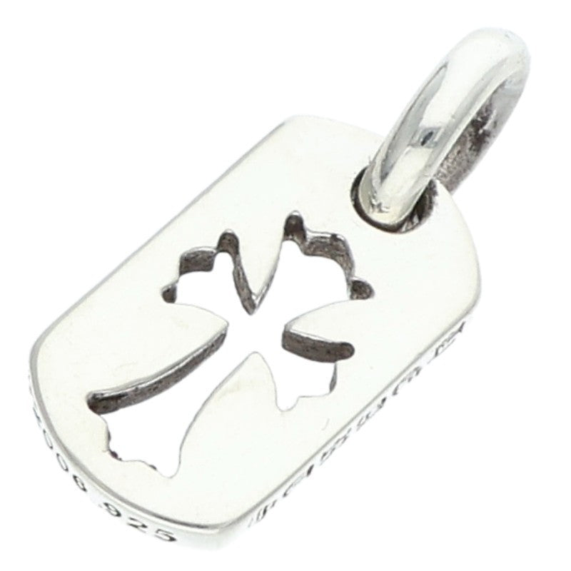 Chrome Hearts Tiny Cutout Cross Dog Tag Silver Size ONE SIZE