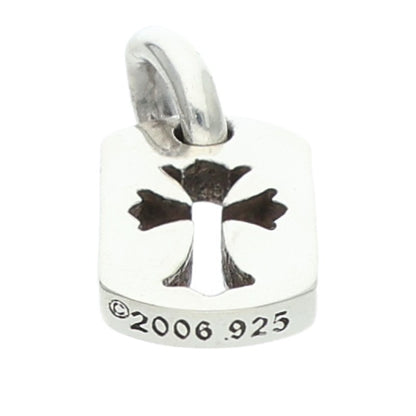 Chrome Hearts Tiny Cutout Cross Dog Tag Silver Size ONE SIZE