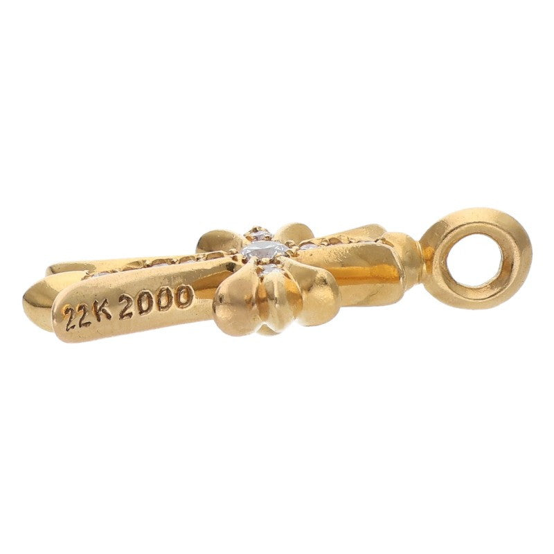 Chrome Hearts 22K Tiny Fat Cross Pave Diamond Size ONE Multi