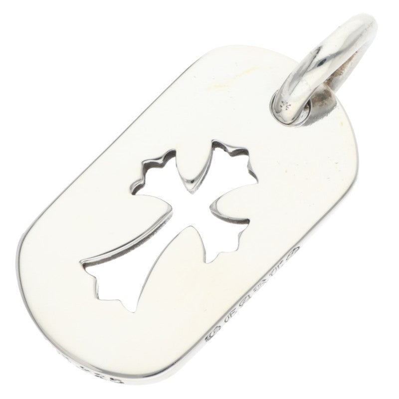 Chrome Hearts Cut Out Cross Dog Tag 925 Silver Size ONE SIZE
