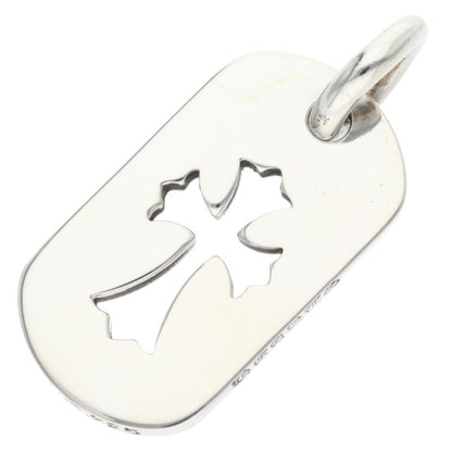 Chrome Hearts Cut Out Cross Dog Tag 925 Silver Size ONE SIZE
