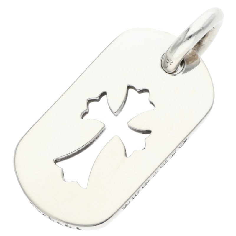 Chrome Hearts Cut Out Cross Dog Tag 925 Silver Size ONE SIZE