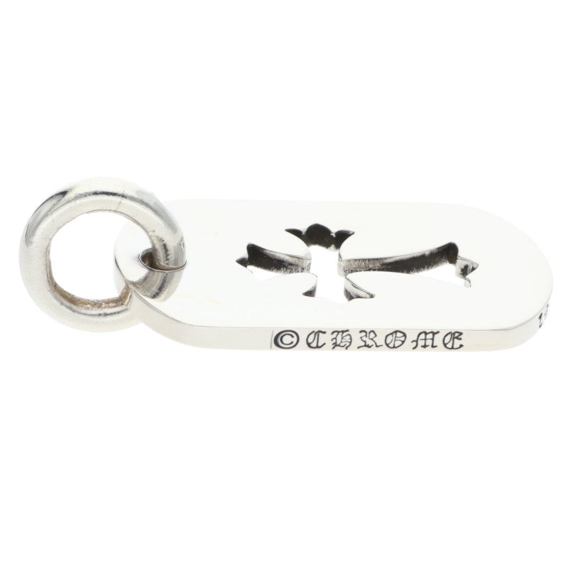 Chrome Hearts Cut Out Cross Dog Tag 925 Silver Size ONE SIZE