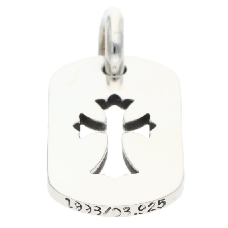 Chrome Hearts Cut Out Cross Dog Tag 925 Silver Size ONE SIZE