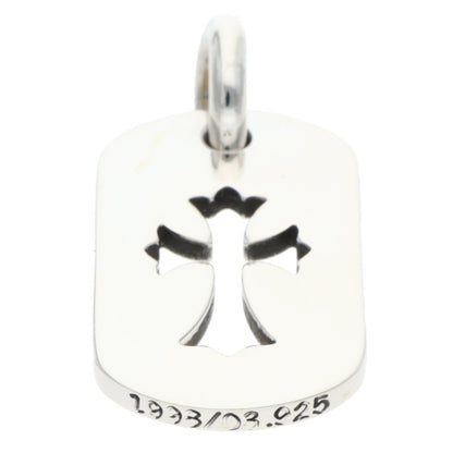 Chrome Hearts Cut Out Cross Dog Tag 925 Silver Size ONE SIZE