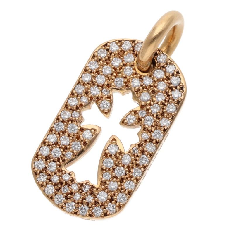Chrome Hearts 22K Small Dogtag Pave Diamond Size ONE SIZE