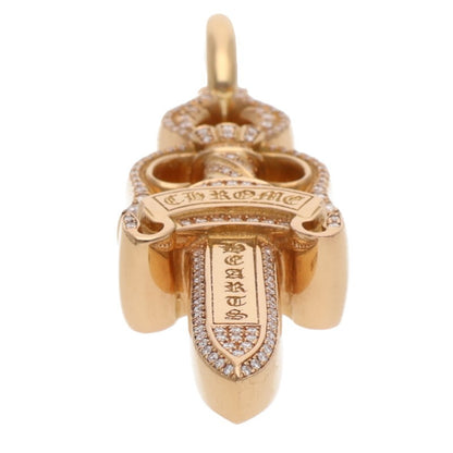 Chrome Hearts 22K Double Dagger Pave Diamond