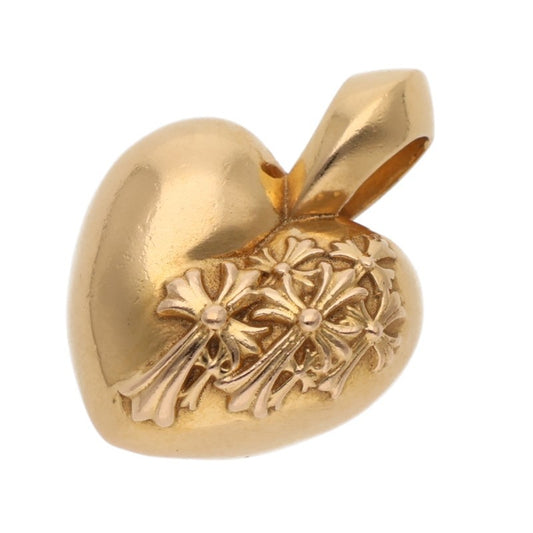 Chrome Hearts 22K R.I.P. Heart Pendant Gold Size ONE SIZE