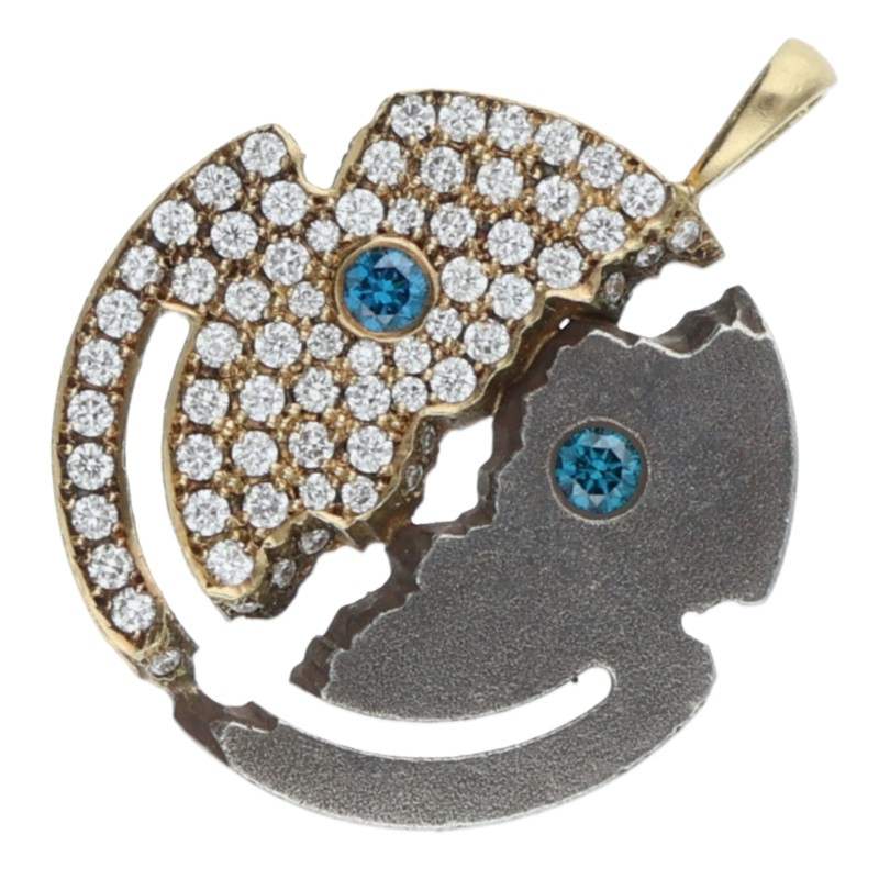 EYEFUNNY BROKEN SMILE M K18YG Blue Eyes Size ONE SIZE