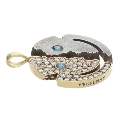 EYEFUNNY BROKEN SMILE M K18YG Blue Eyes Size ONE SIZE