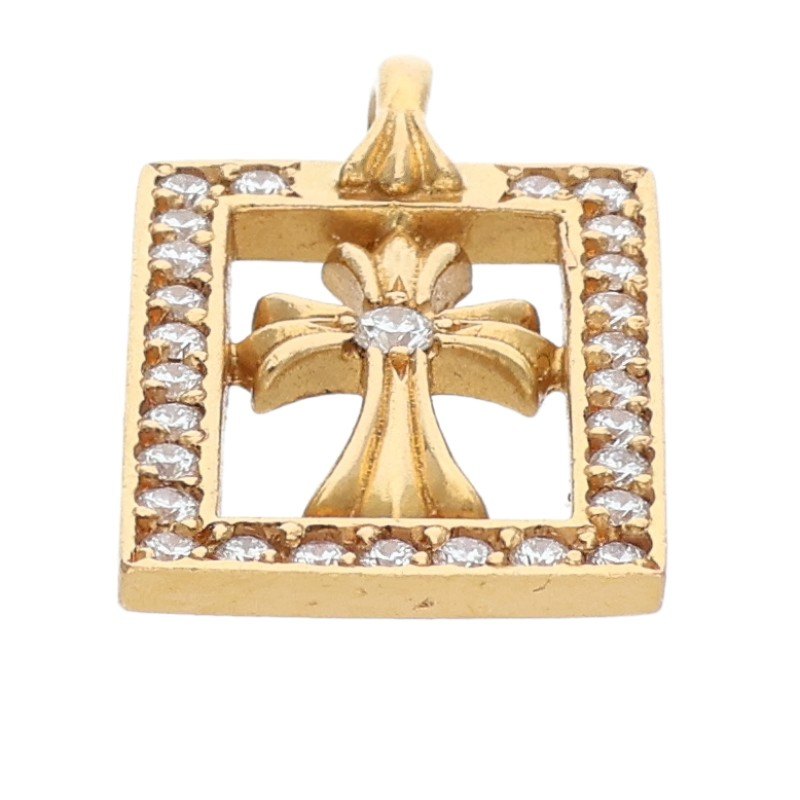 Chrome Hearts 22K Framed Open Babyfat Pave