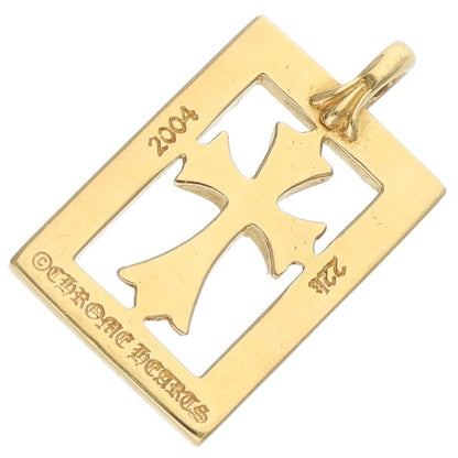 Chrome Hearts 22K Framed Open Babyfat Pave Size ONE Gold