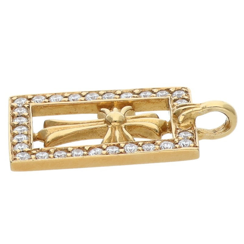 Chrome Hearts 22K Framed Open Babyfat Pave Size ONE Gold
