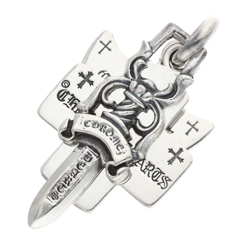 Chrome Hearts 3 TRINKETS Silver Pendant Size ONE SIZE