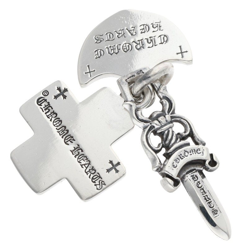 Chrome Hearts 3 TRINKETS Silver Pendant Size ONE SIZE