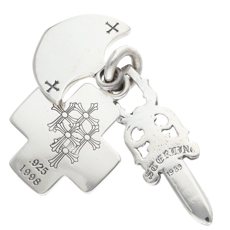 Chrome Hearts 3 TRINKETS Silver Pendant Size ONE SIZE