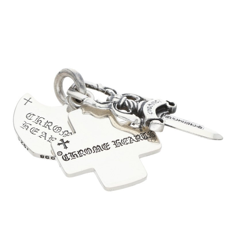 Chrome Hearts 3 TRINKETS Silver Pendant Size ONE SIZE
