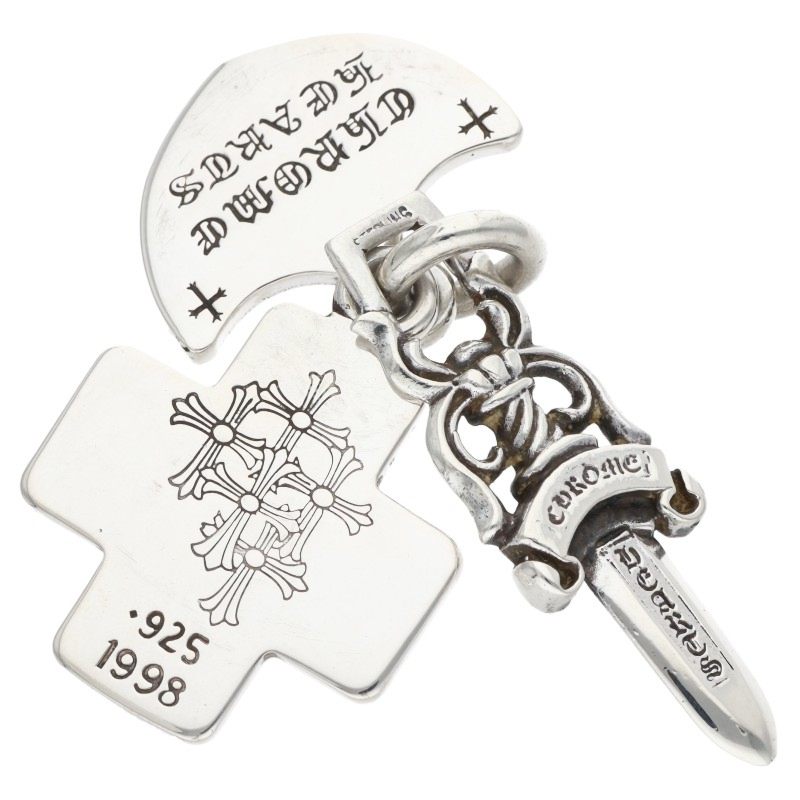 Chrome Hearts 3 Trinkets Pendant Silver Top Size ONE SIZE