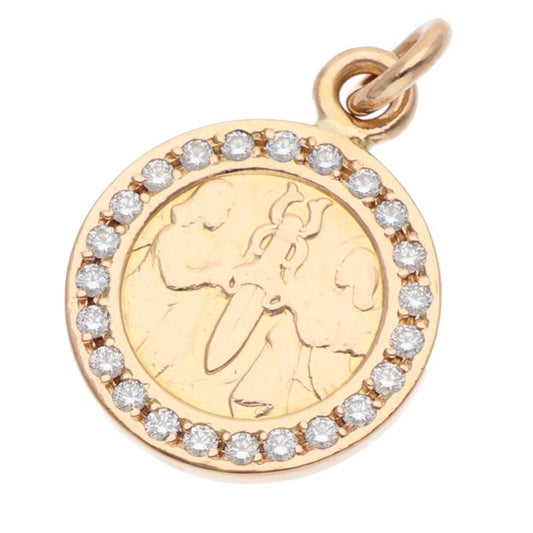 Chrome Hearts 22K Pave Diamond Angel Medal Size ONE Multi