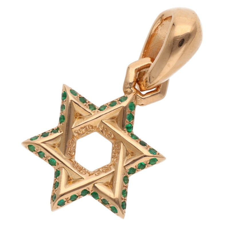 Chrome Hearts 22K Star of David Pave Emerald Size ONE SIZE