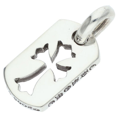 Chrome Hearts Tiny Cutout Cross Dog Tag Silver Size ONE SIZE