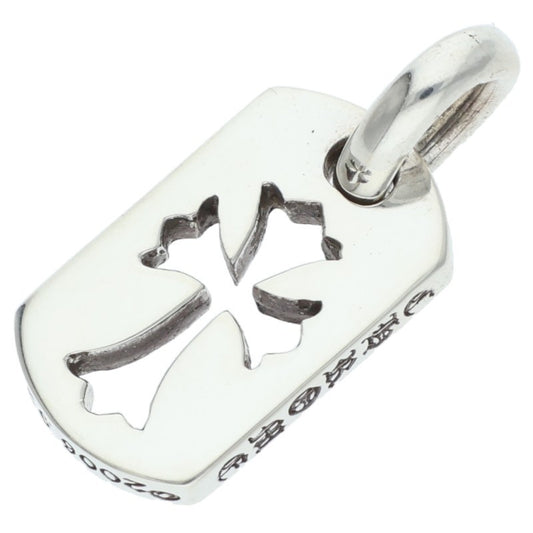 Chrome Hearts Tiny Cutout Cross Dog Tag Silver Size ONE SIZE