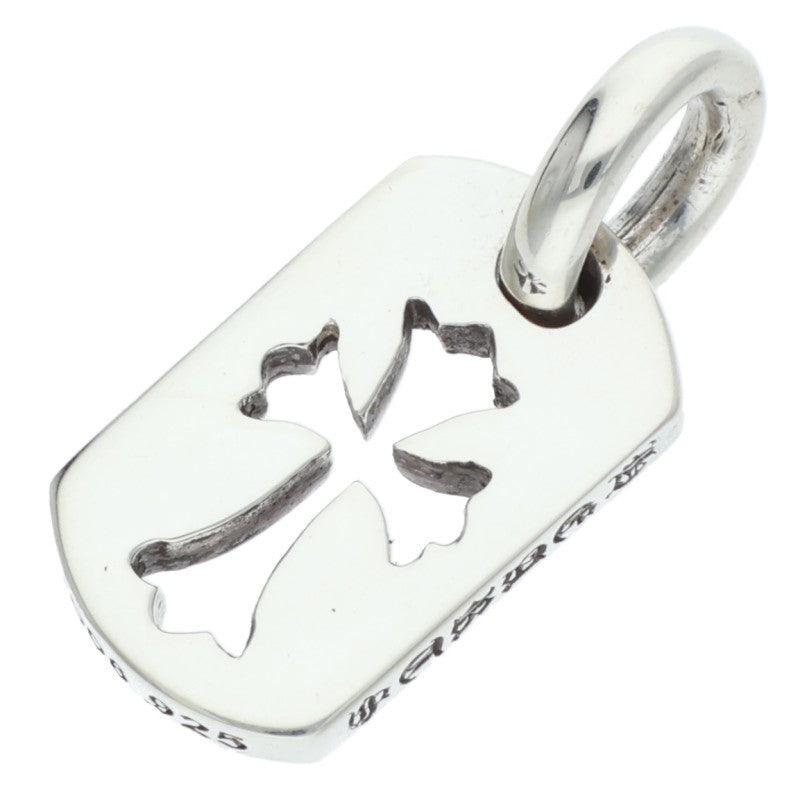 Chrome Hearts Tiny Cutout Cross Dog Tag Silver Size ONE SIZE