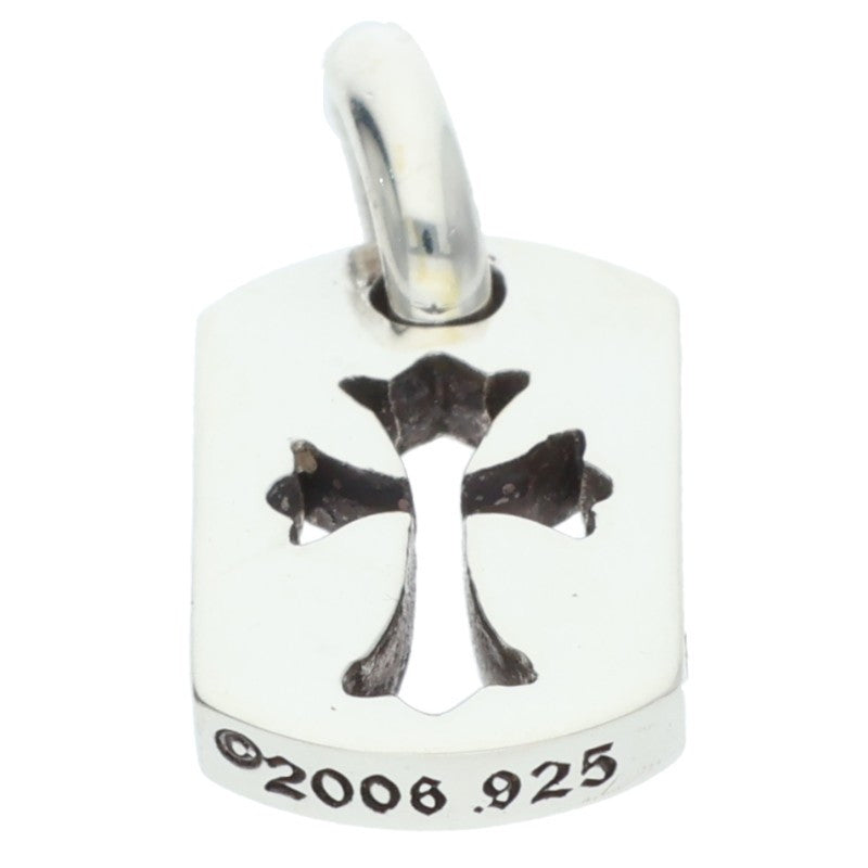 Chrome Hearts Tiny Cutout Cross Dog Tag Silver Size ONE SIZE