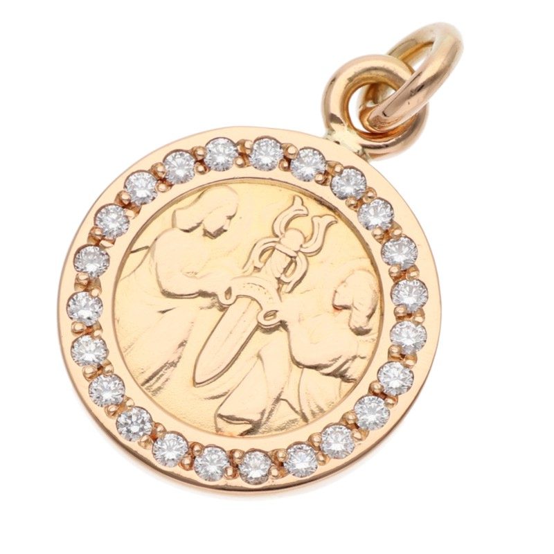 Chrome Hearts 22K Angel Medal Pave Diamond