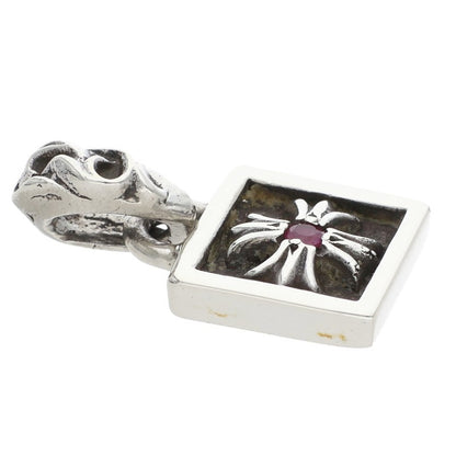 Chrome Hearts Framed CH Plus 1 Ruby Charm 925 Size ONE SIZE