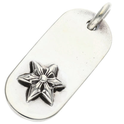 Chrome Hearts Raised Star Dog Tag Silver 925 Size ONE SIZE
